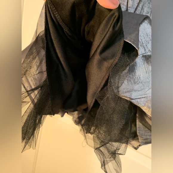 Gray Short Length Dress with tulle underneath and bow on back, XL - Picture 6 of 6